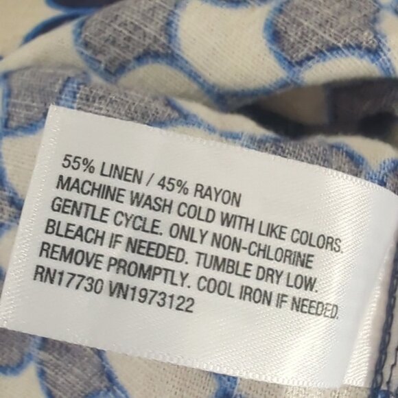 Ava & Viv Size 1X Dress Sleeveless Blue & White Geometric Halter Neckline - Picture 8 of 8